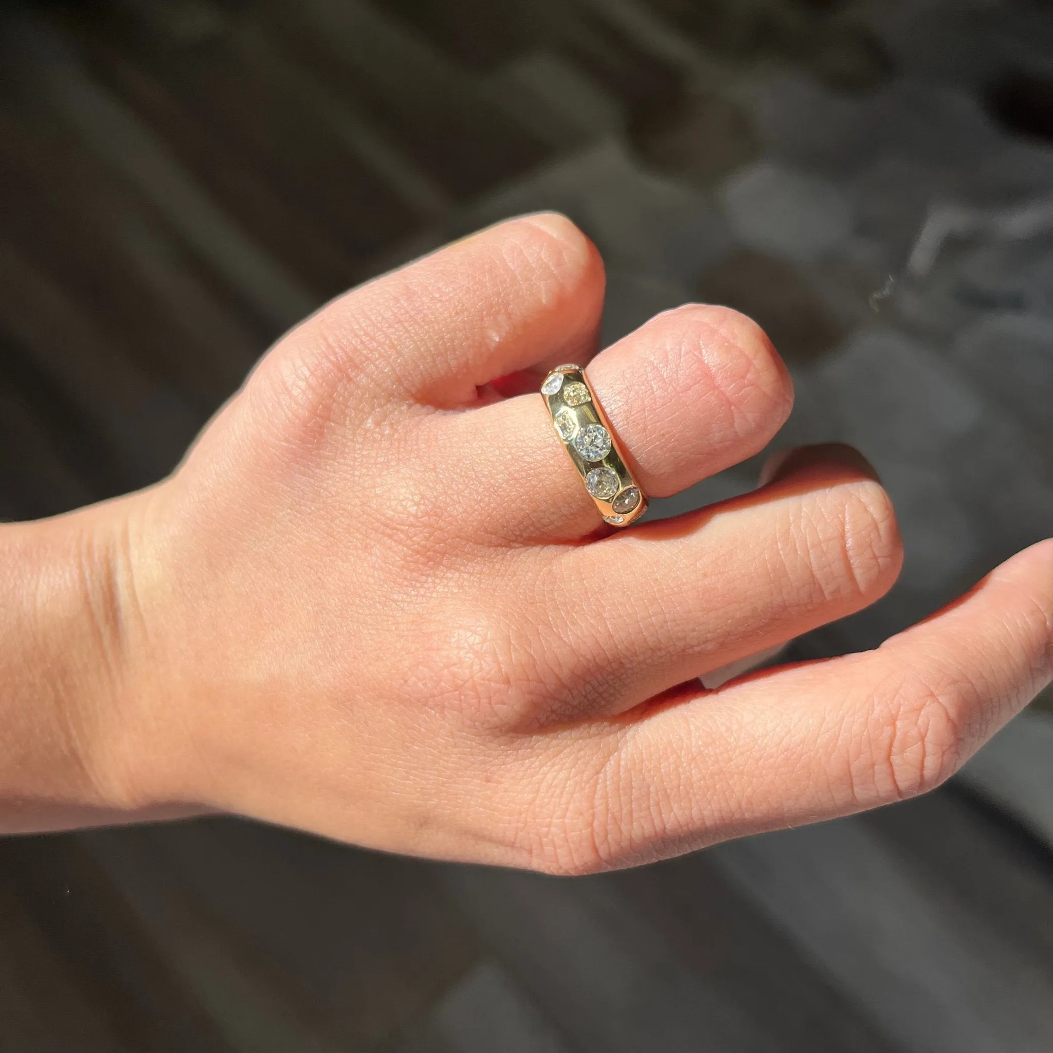 1.42ctw Mixed Cut Diamond Scatter Band