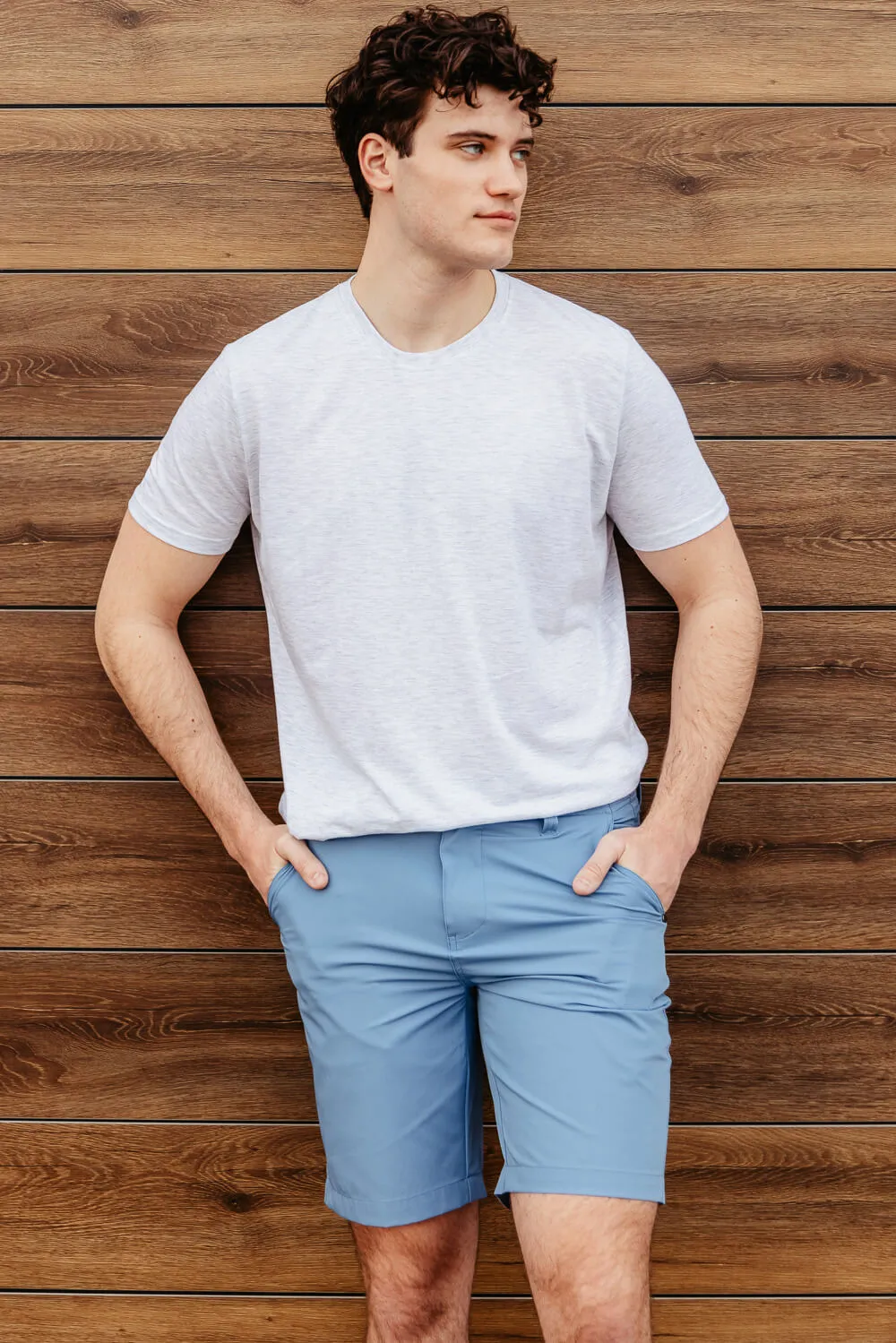 1897 Original 9” Hydro Flat Front Shorts for Men in Light Blue | 4GLL1225-LTBLUE
