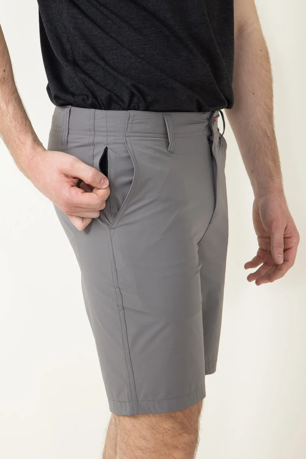 1897 Original 9” Hydro Flat Front Shorts for Men in Light Grey | 4GLL1225-LTGREY