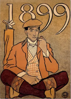 1899 Calendar Vintage Golf Poster