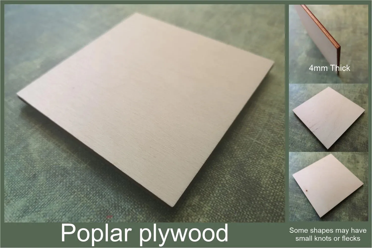 4x4 wooden craft shape - plywood