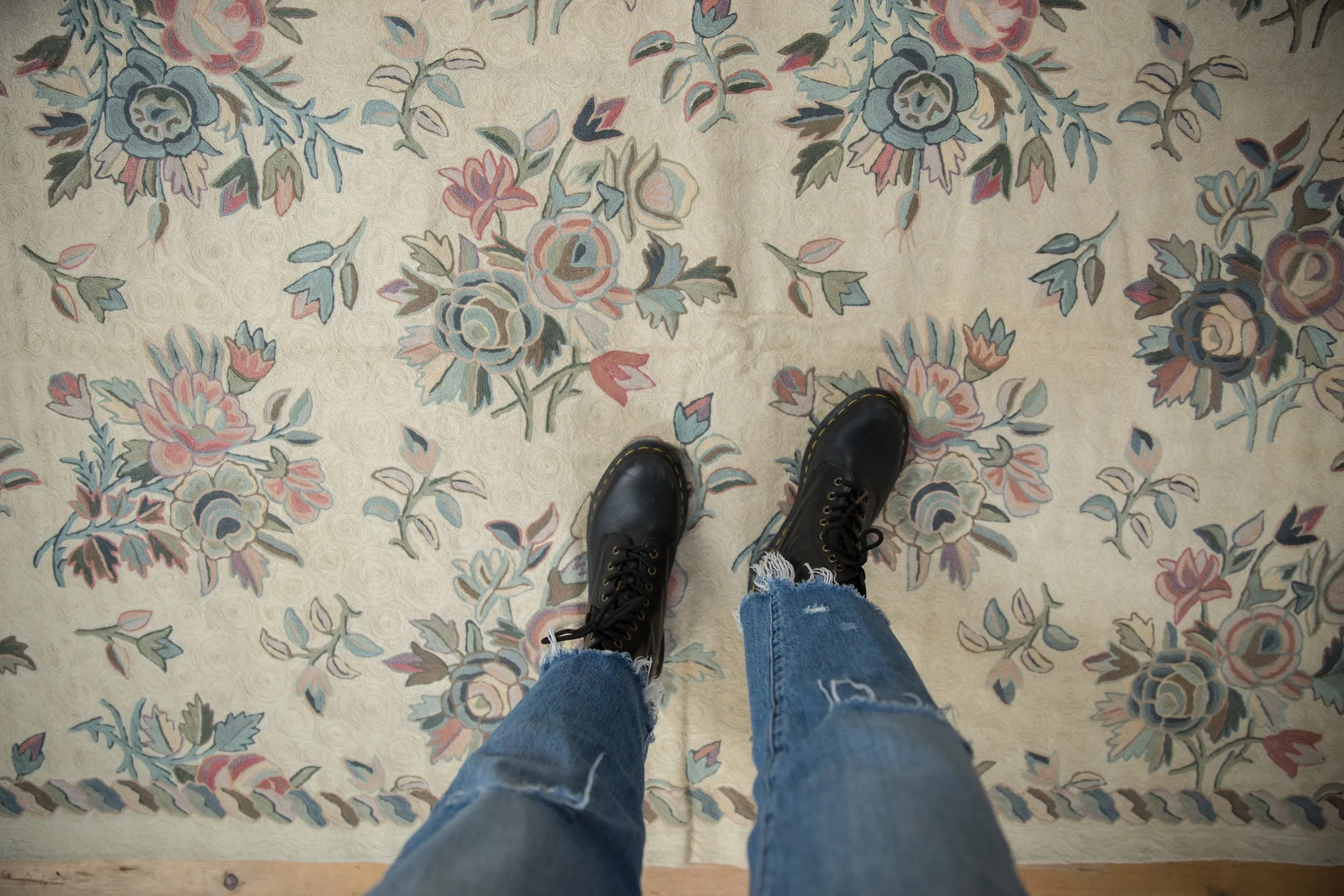 6x9 Vintage Chainstitch Carpet