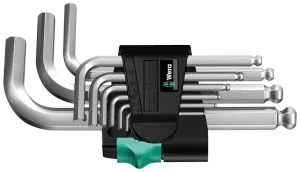950/9 Hex-Plus 3 L-key set, metric, chrome-plated