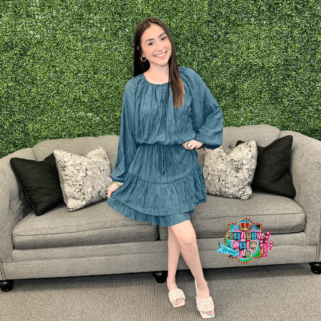 A Casual Crush Dress - Teal