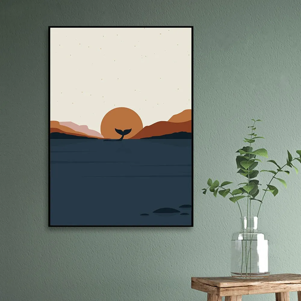 Abstract Painting Sunrise Canvas