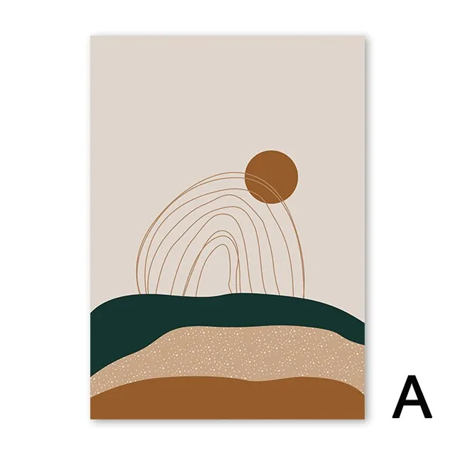 Abstract Painting Sunrise Canvas