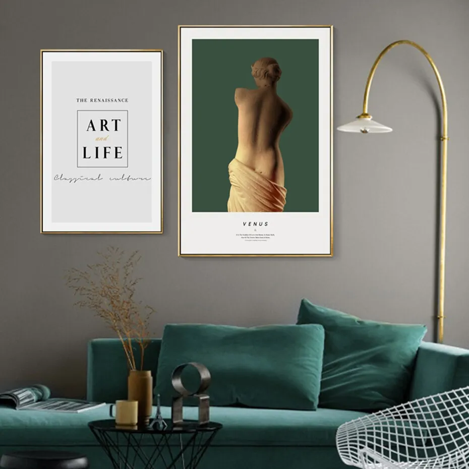 Abstract Renaissance Venus Vintage Canvas Wall Art