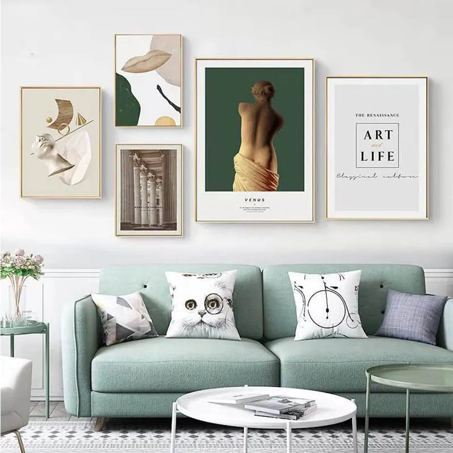 Abstract Renaissance Venus Vintage Canvas Wall Art