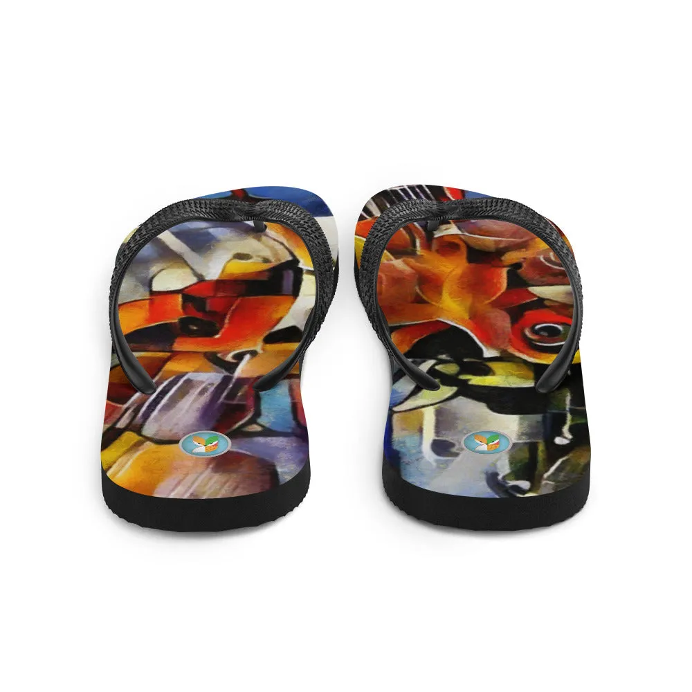 Abstract Wine and Roses - Flip-Flops