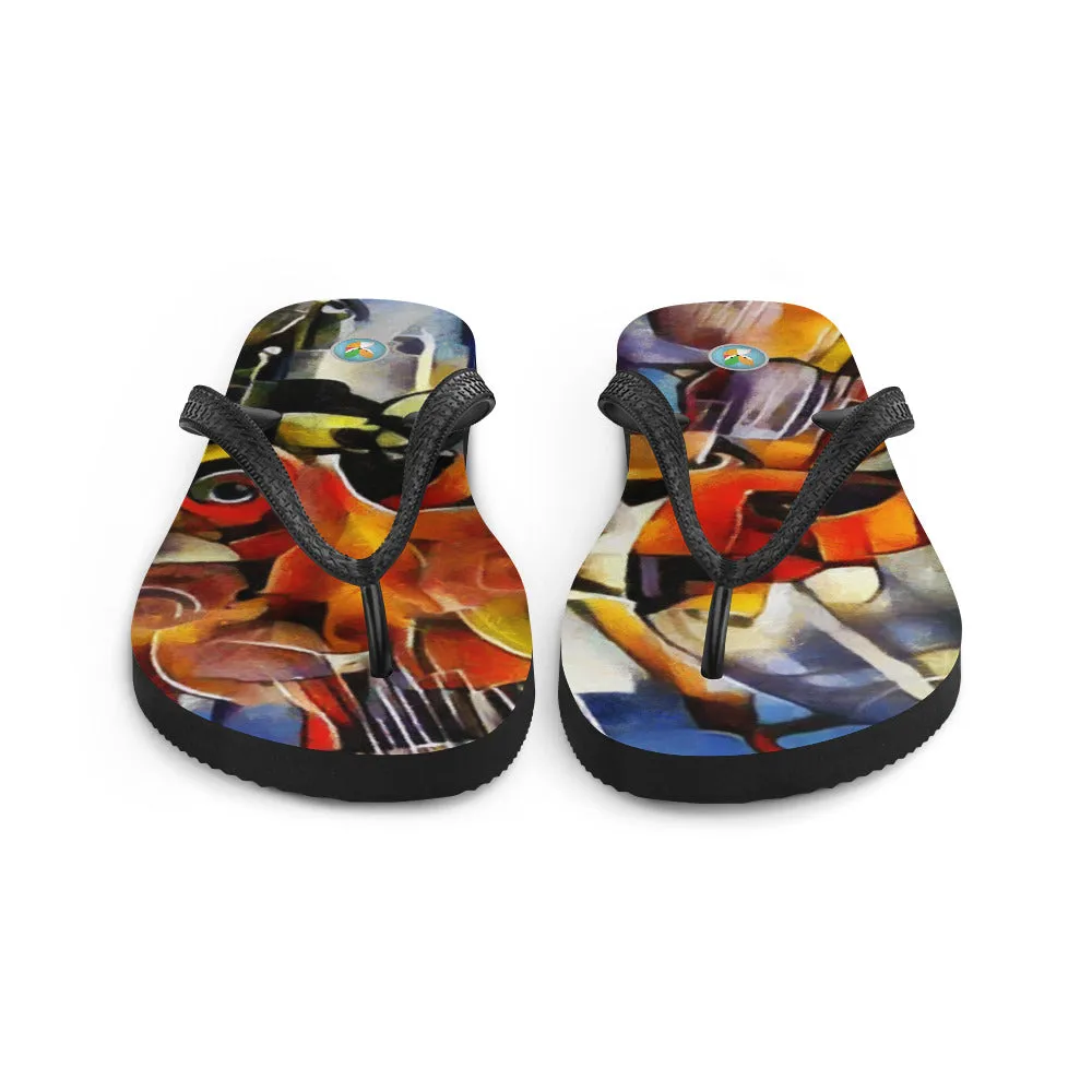 Abstract Wine and Roses - Flip-Flops