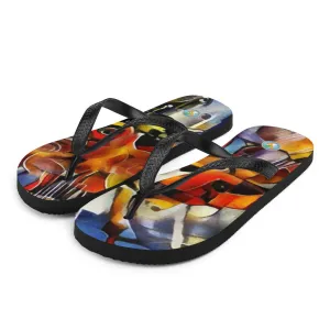 Abstract Wine and Roses - Flip-Flops