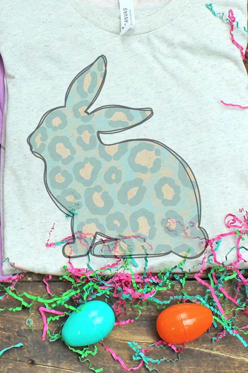 Adele Leopard Easter Bunny Tri-Blend Short Sleeve Tee