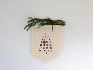 Advent Calendar Christmas Banner • Canvas & Wood