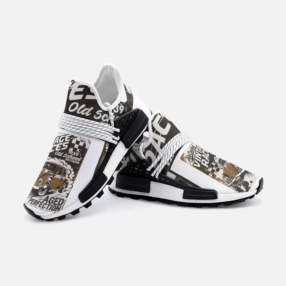 Aged perfection racing cars Unisex Lightweight Custom shoes