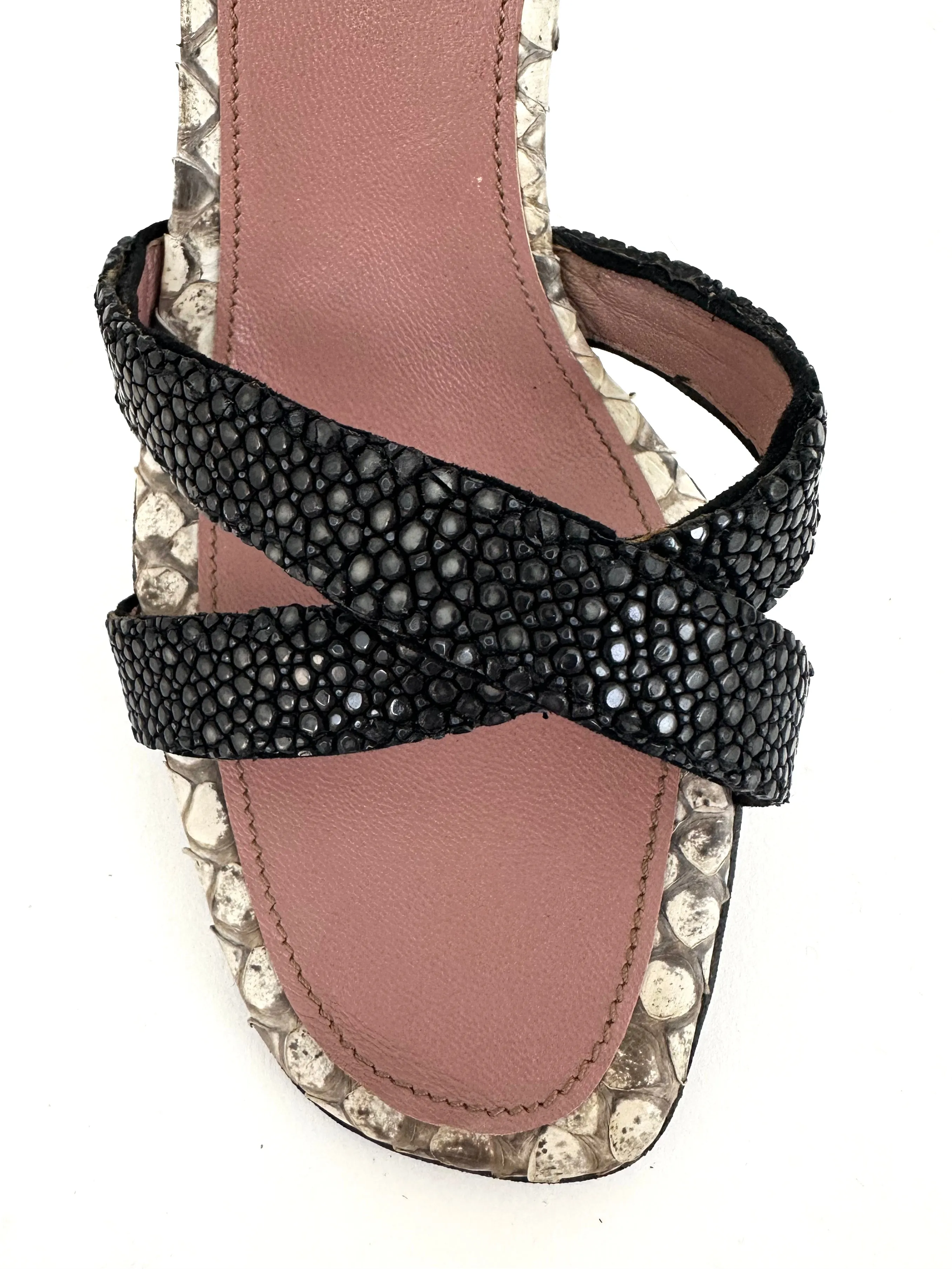 Alaïa Snakeskin & Stingray Sandals*