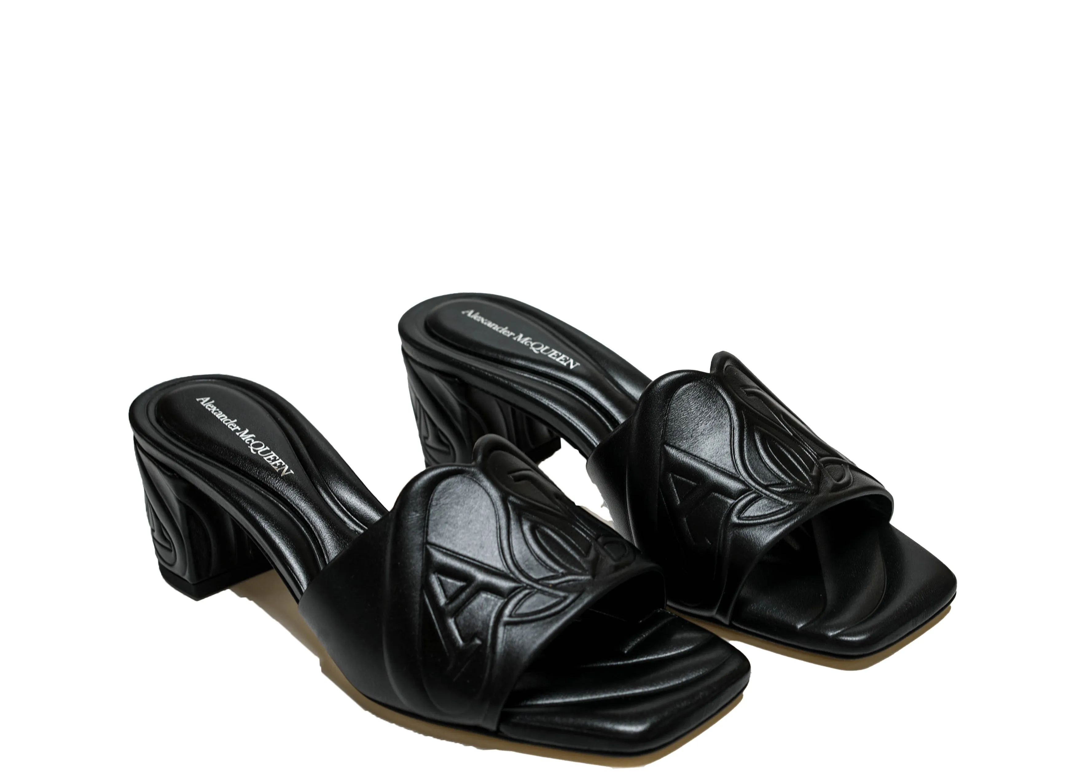 Alexander McQueen Women's Black Logo Sandals 780713 - 40% OFF
