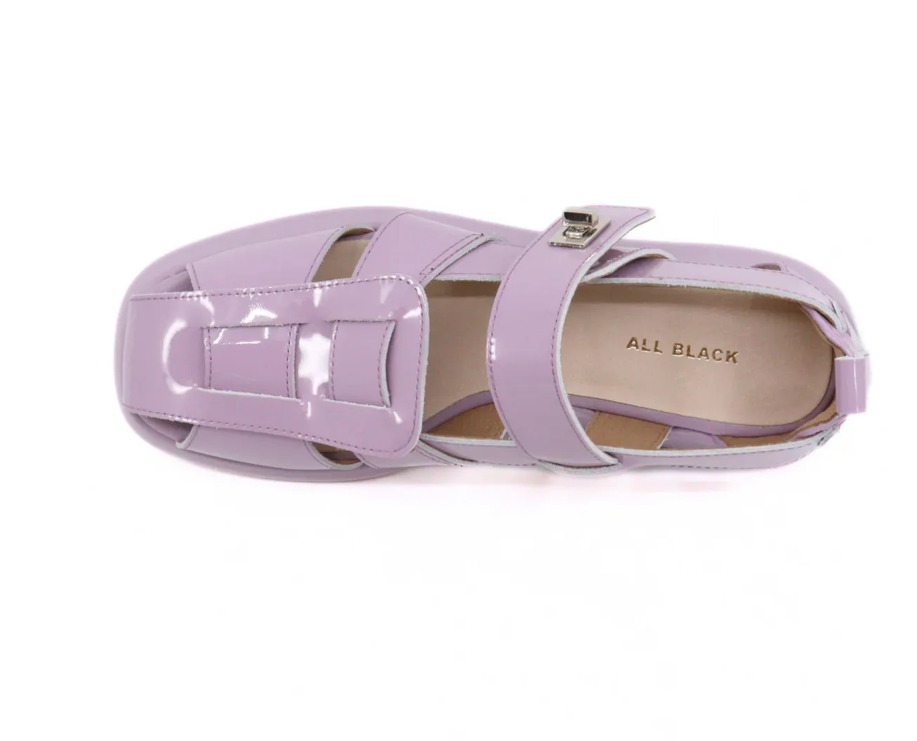 All Black Patty Lock Sandal