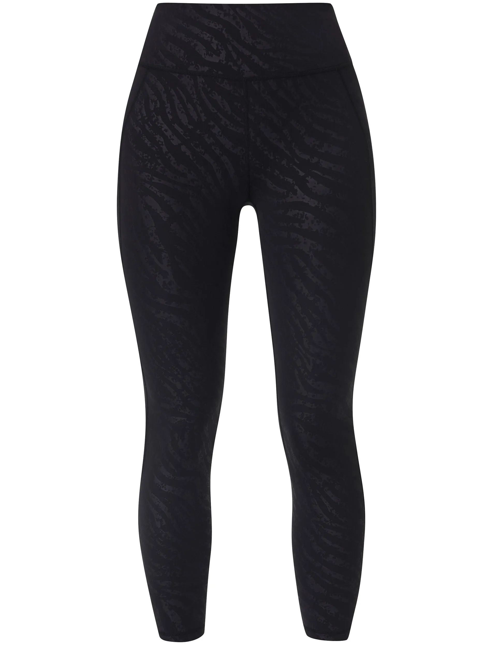 All Day Leggings - Black Faded Zebra Emboss Print