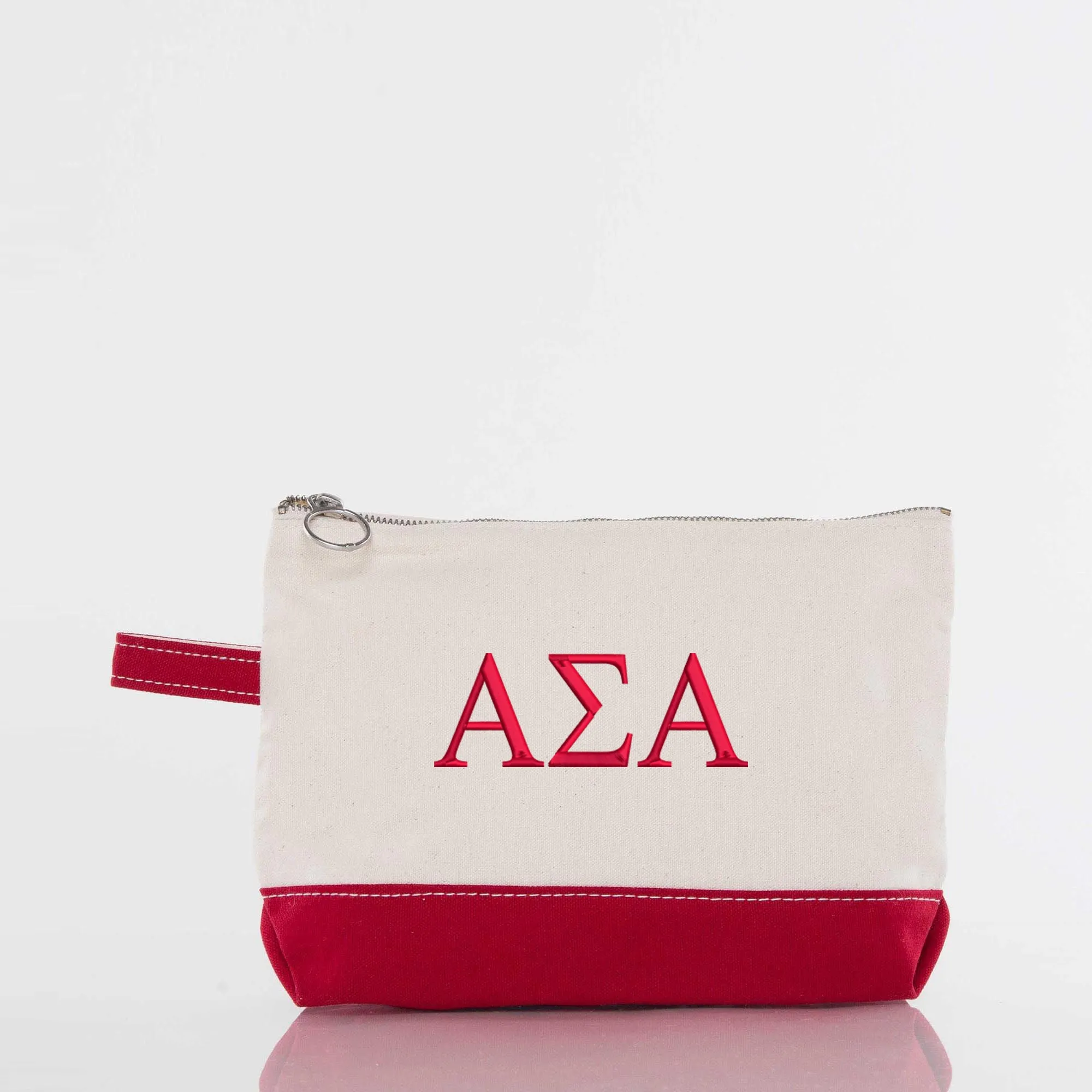 Alpha Sigma Alpha Canvas Cosmetic Bag