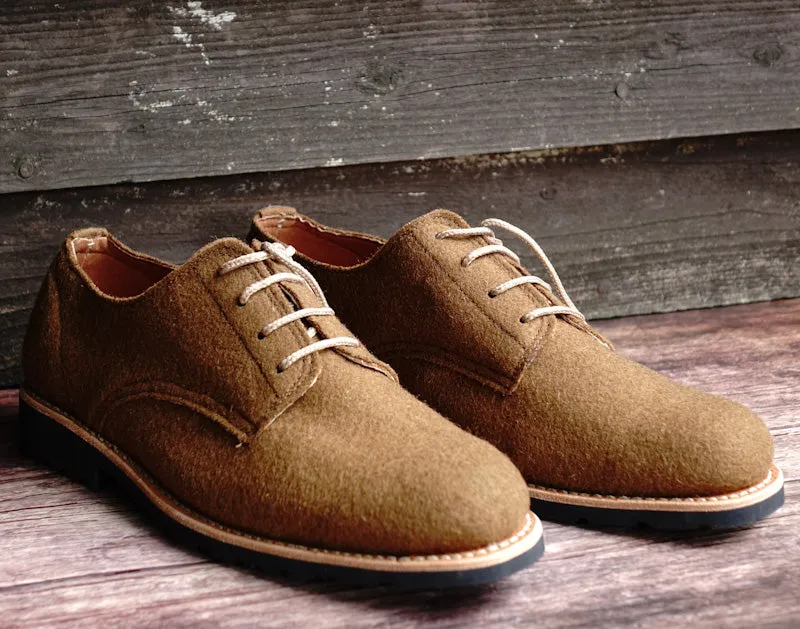 Andes Burel Derby Lace-up Shoes - Camel