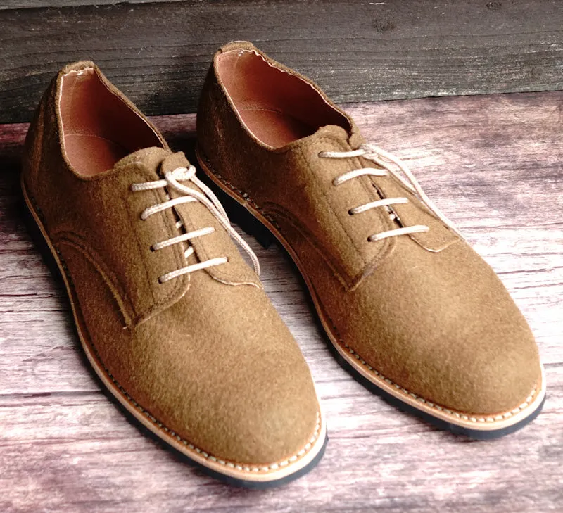 Andes Burel Derby Lace-up Shoes - Camel