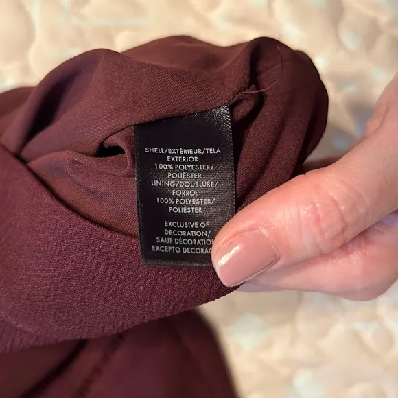 Ann Taylor Burgundy Skater Modest A-Line Skirt Size 10