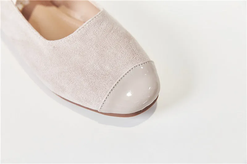 Autumn New Fashion Versatile Square Head Women's Shoes with Flat Bottom and Women's Shoes