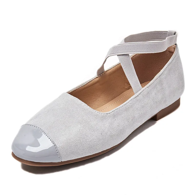 Autumn New Fashion Versatile Square Head Women's Shoes with Flat Bottom and Women's Shoes