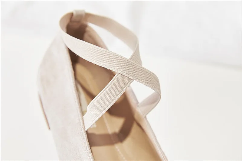 Autumn New Fashion Versatile Square Head Women's Shoes with Flat Bottom and Women's Shoes