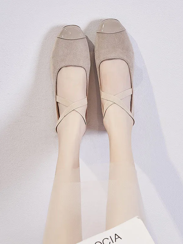 Autumn New Fashion Versatile Square Head Women's Shoes with Flat Bottom and Women's Shoes