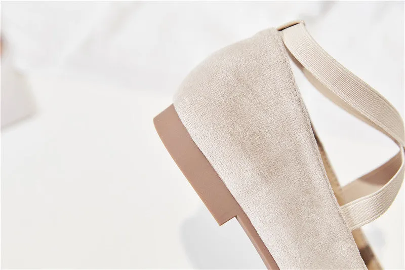 Autumn New Fashion Versatile Square Head Women's Shoes with Flat Bottom and Women's Shoes