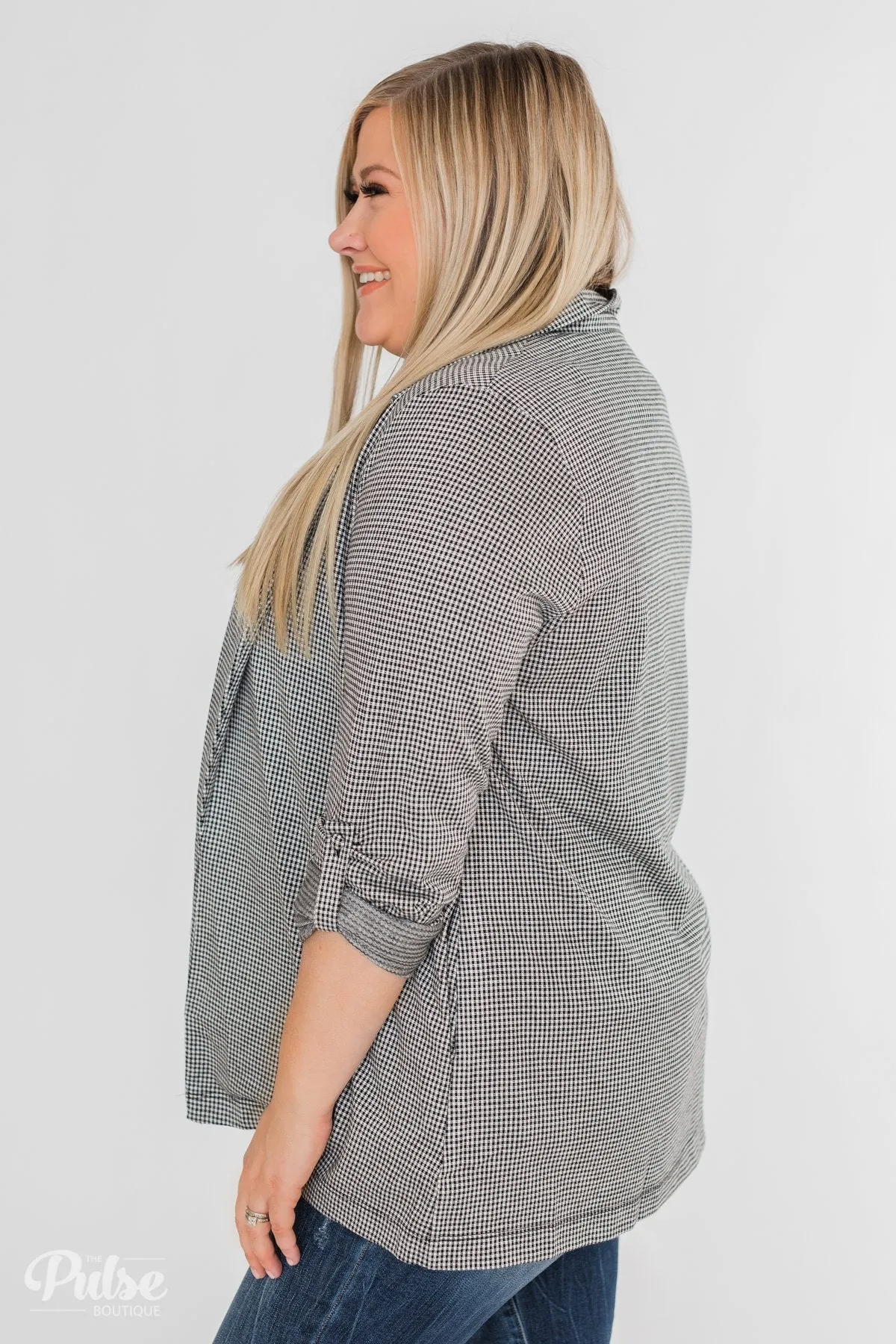 Back to Business Long Sleeve Blazer- Black