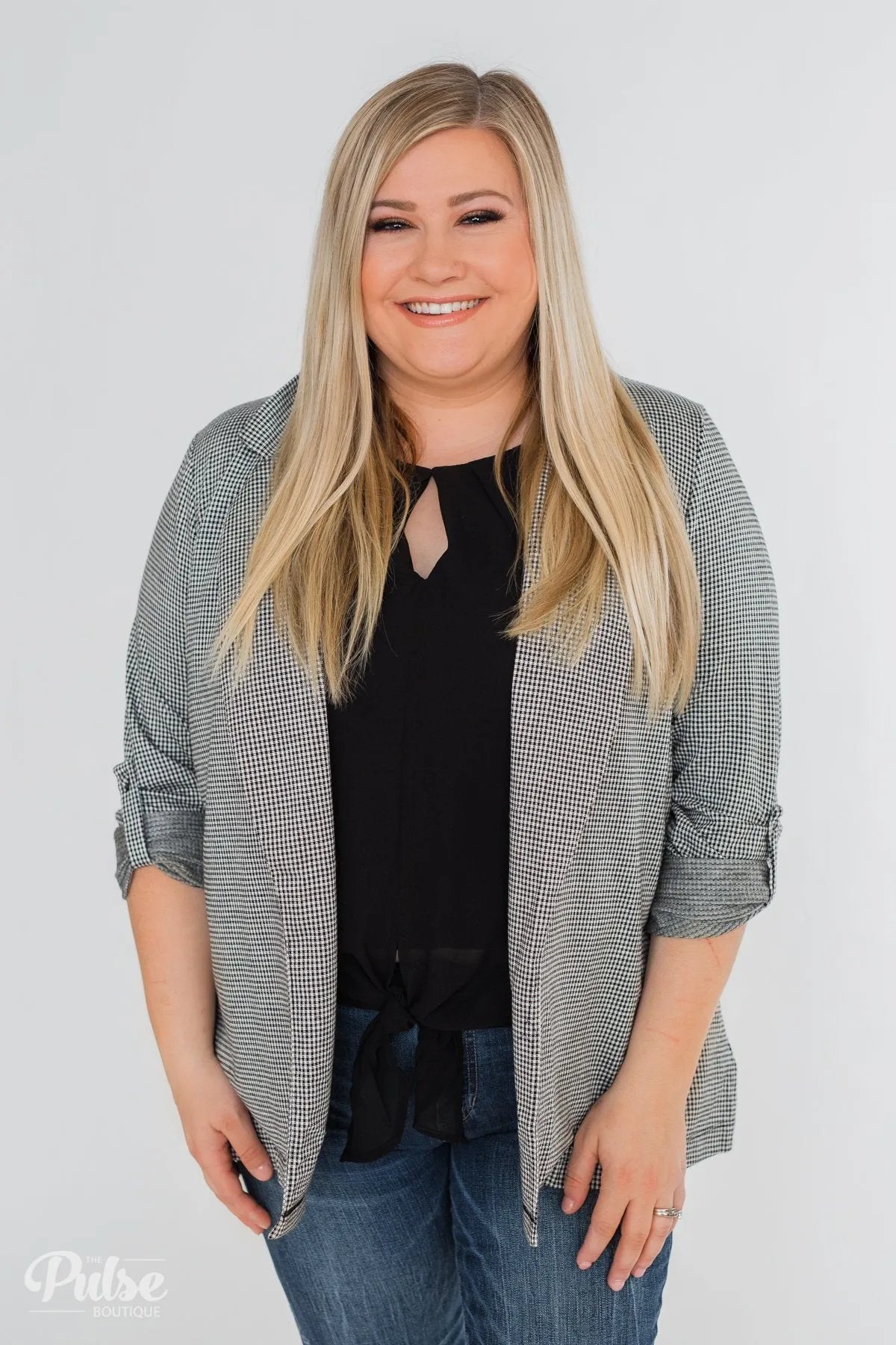 Back to Business Long Sleeve Blazer- Black