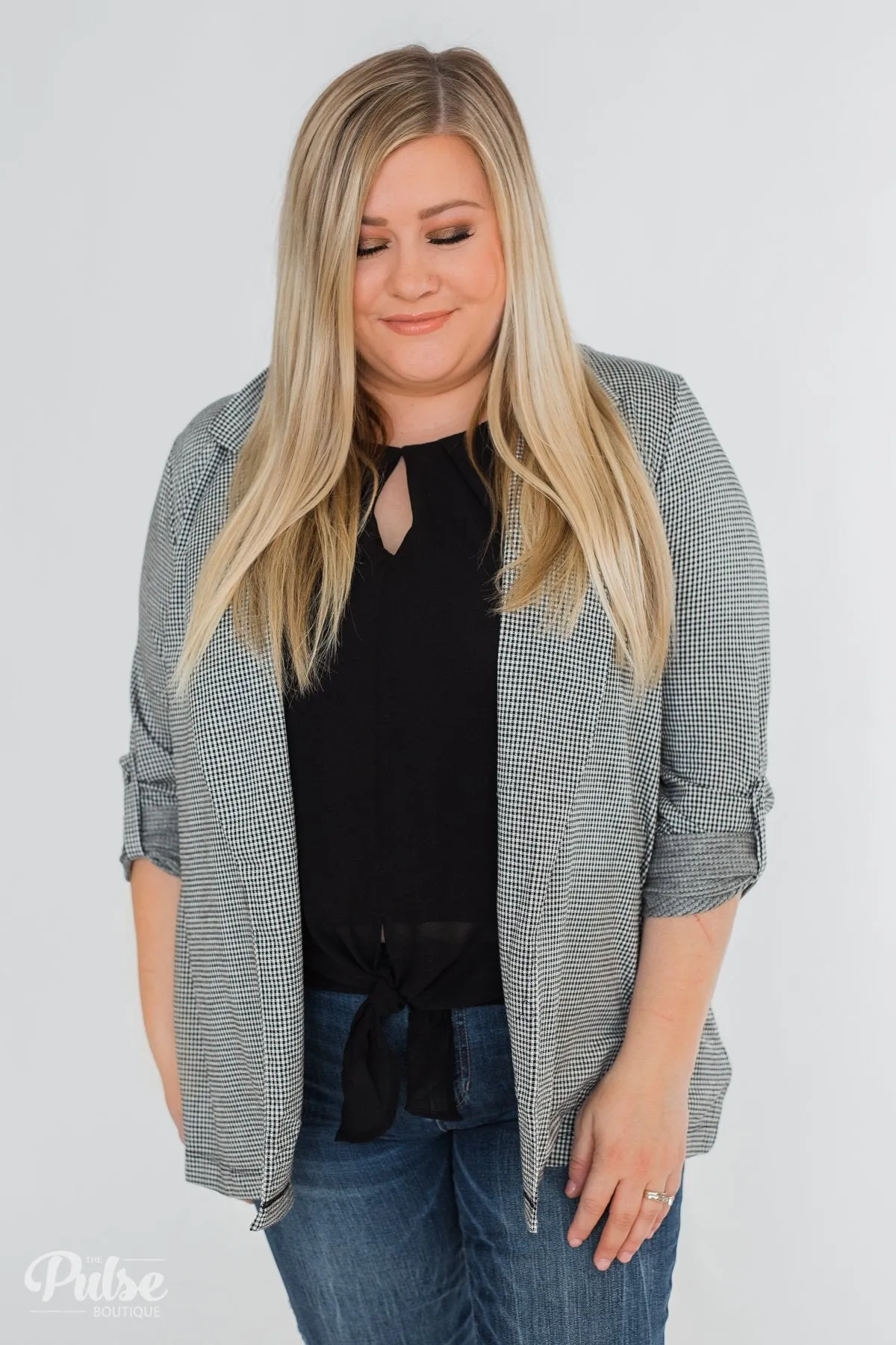 Back to Business Long Sleeve Blazer- Black