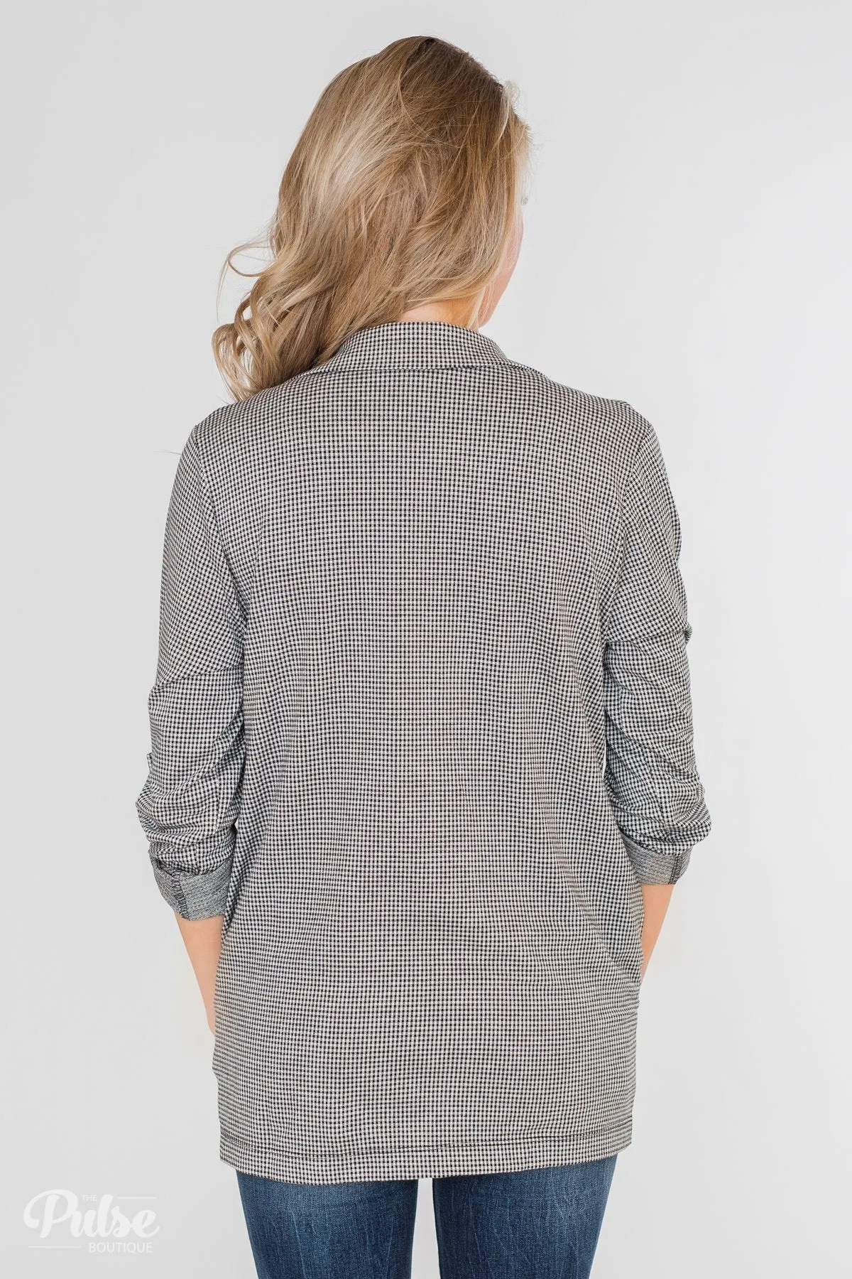 Back to Business Long Sleeve Blazer- Black