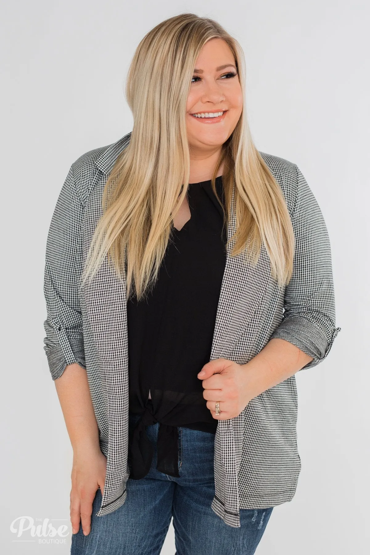 Back to Business Long Sleeve Blazer- Black