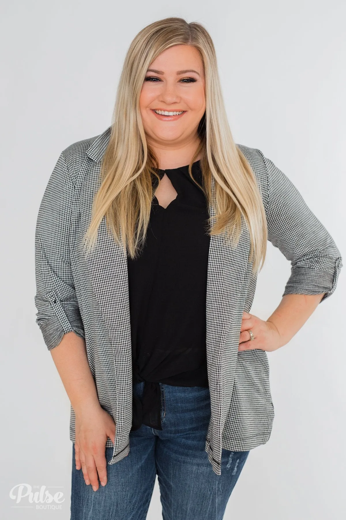 Back to Business Long Sleeve Blazer- Black