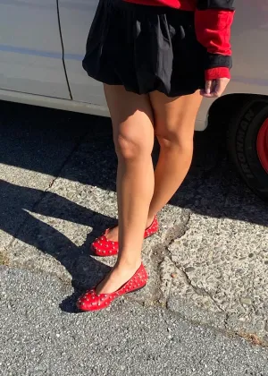 Bailarina Stud Flats in Red