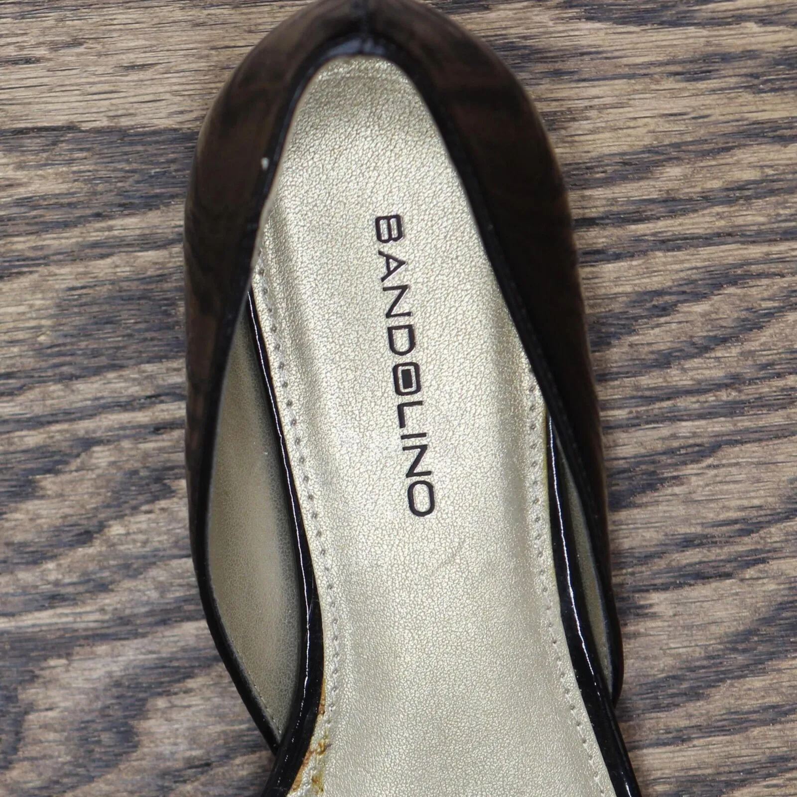 Bandolino Womens Vintage Open Toe Sandals Wedge Heels Black / Leopard 6M