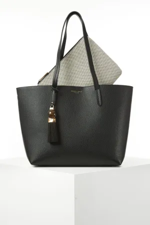 Benny Black Tote & Canvas Pouch