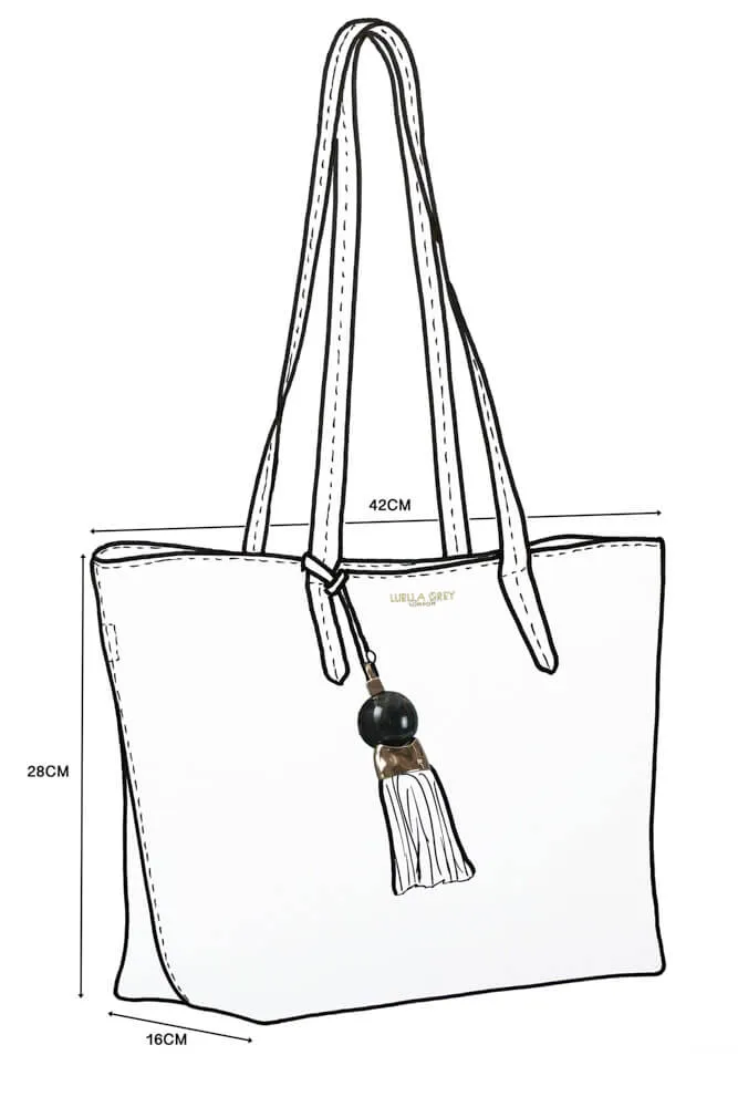 Benny Black Tote & Canvas Pouch