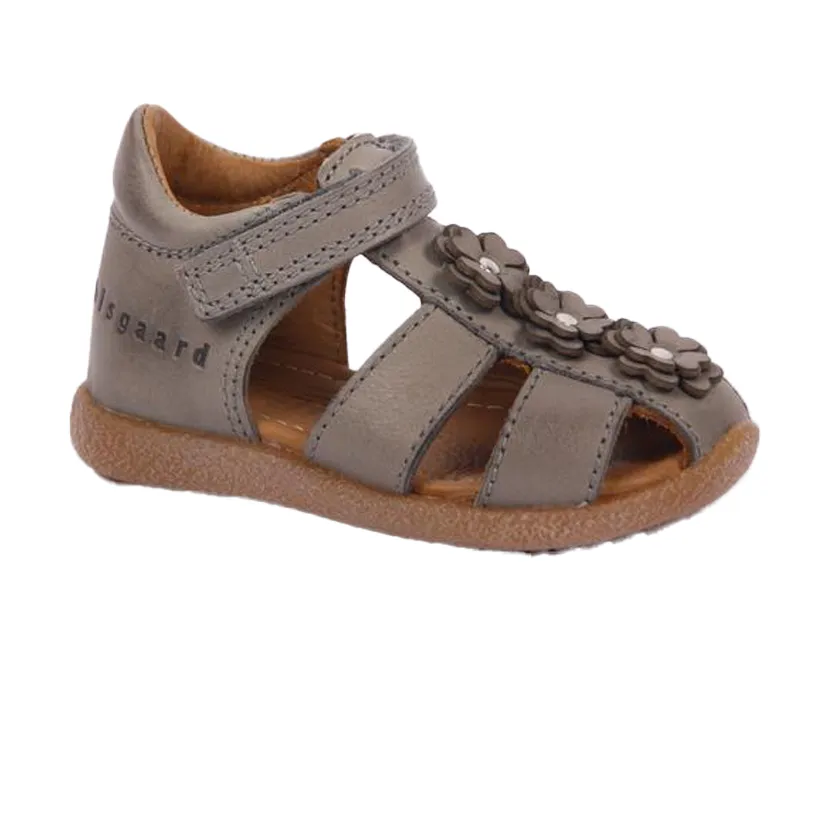 Bisgaard Grey sandal flower T-bar
