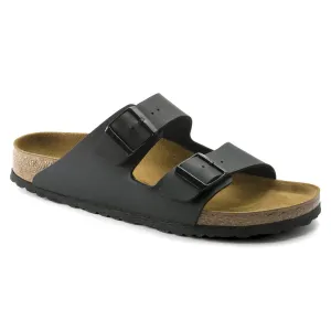 Black Leather Ease Comfort Slippers with Buckle - Slippers