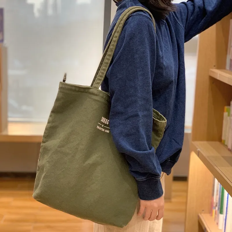 Black Reusable Shopping Bag Canvas Tote Bag Canvas Tote Bag On Shoulder Mens