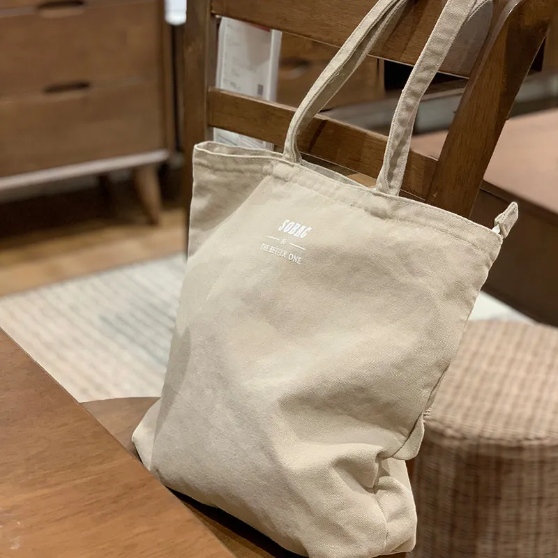 Black Reusable Shopping Bag Canvas Tote Bag Canvas Tote Bag On Shoulder Mens