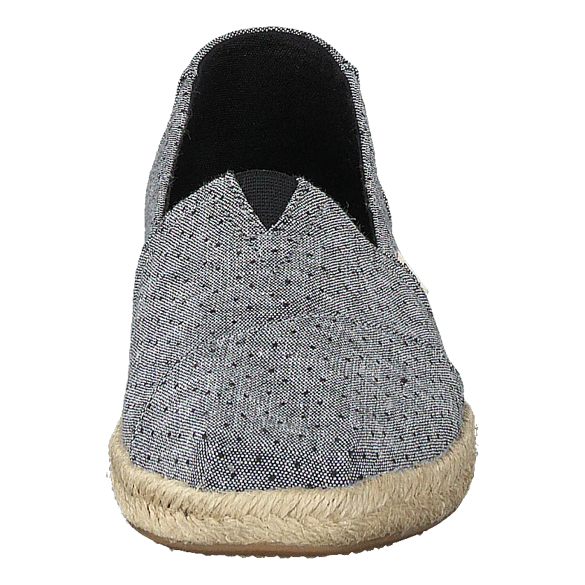 Black Tiny Chambray Dots Black