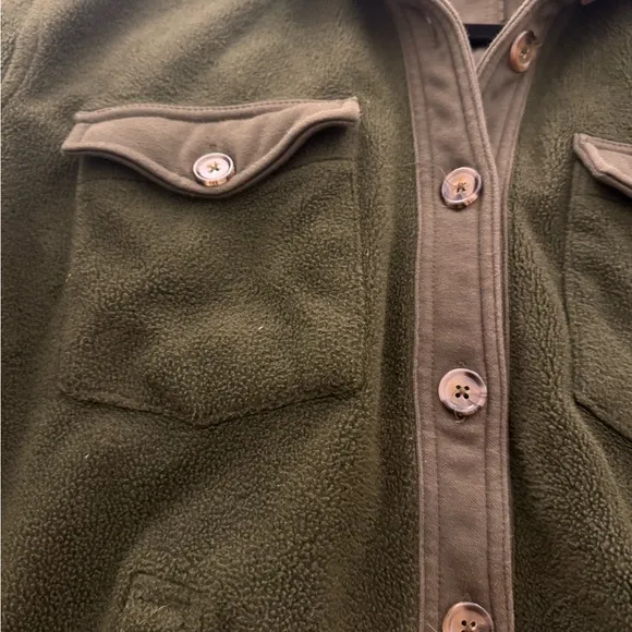 Blank NYC Green Lightweight Shirt Jacket