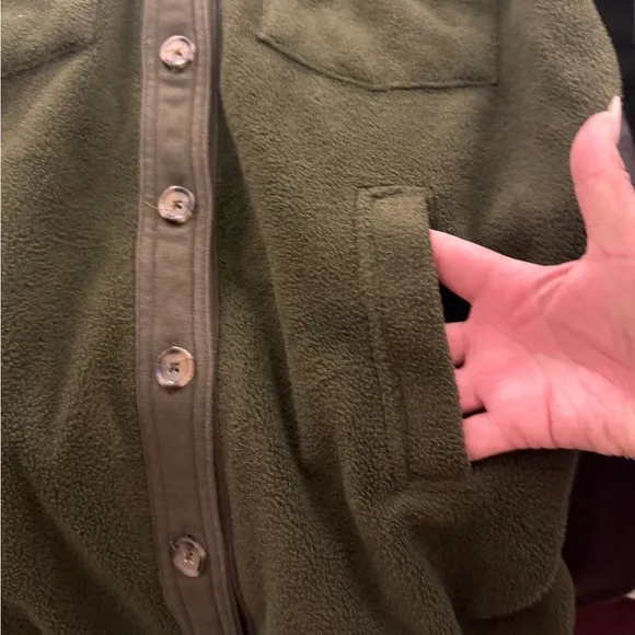 Blank NYC Green Lightweight Shirt Jacket