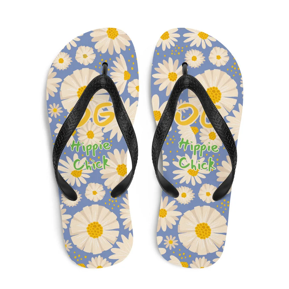 Blue Daisies Flip-Flops
