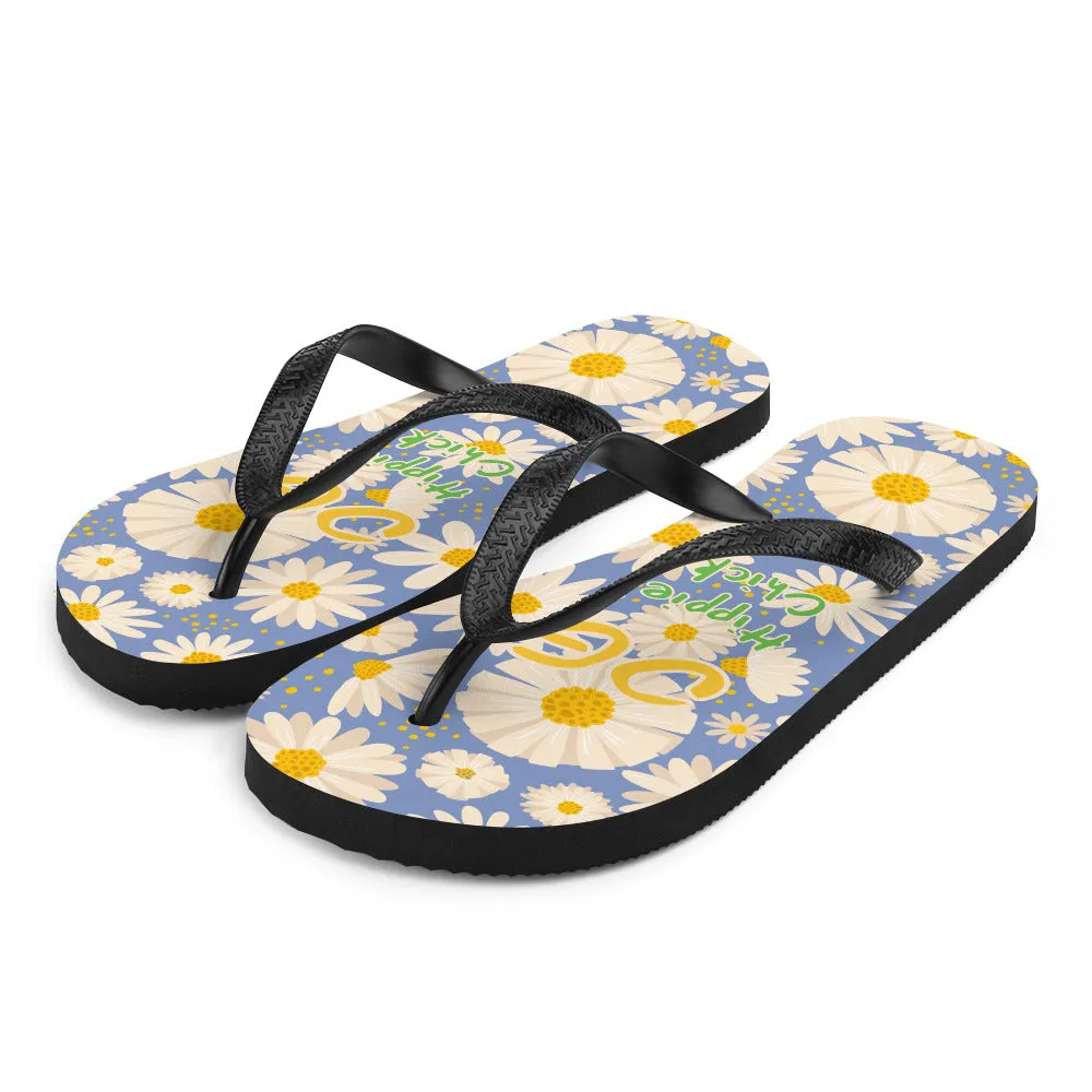 Blue Daisies Flip-Flops